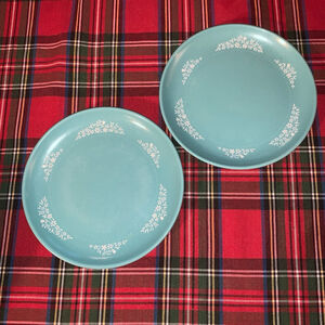 Evermaid Carnival Teal & White Floral Dinnerware Plates, One Size
